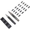 Purokise Set di Utensili Smagliacatena per Motosega, Kit Punzone e Incudine Tascabile con 10 Maglie da 3/8 per Catene con Passo 1/4 / 0.325 / 3/8 / 0.404