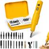 Adius Utensili per Intaglio Legno, Set di Utensili Elettrici per Intaglio, 40W Scalpello Elettrico Portatile, per Fai-da-Te, Bonsai, Hobby e Principianti (20 Heads)