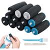 EASYKEENECOM 12 Pezzi Rulli Ricambi Compatibile con S-choll Velvet Smooth, 3 Tipi di Rugosità, Pomice Piedi Rullo Ricarche per Pedicure Elettrico, Rimuovi Calli, Ricambio Testine, Esfoliante (2 Forme)