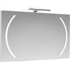 Leroy Merlin Specchio con illuminazione integrata rettangolare Boomerang L 100 x H 70 x P 2.5 cm
