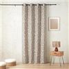 LINDER Tenda isolante termica e acustica, stile naturale, colore: tortora chiaro, occhielli a canna di fucile - 140 x 240 cm, 62% poliestere, 37% cotone, 1% altre fibre, collezione betulla