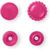 Prym - Bottoni a Forma di Fiore colorsnaps Chiusure a Scatto, in plastica, Colore: Rosa Brillante, 12,4 mm, 21