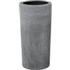 DRW Portaombrelli Rotondo in Ceramica in Antracite, Grigio, Medidas: 25x25x50 cm