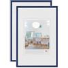 walther design Cornice portafoto blu 30 x 40 cm, confezione da 2 pezzi, cornice in plastica New Lifestyle, KV040LD