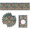 rouihot Set di 6 runner da tavola e tovagliette in cotone e lino, motivo floreale William Morris, ladro di fragole, decorazione per la casa, per sala da pranzo, fattoria, matrimoni, feste, vacanze,