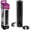 KOALA Cavatappi elettrico ricaricabile, mini compatto, 4,5 x 18,5 cm | Include tagliacapsule e cavo USB, apertura automatica in 3 passaggi, batteria ricaricabile da 500 mAh, materiale ABS nero