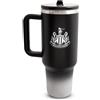 Hy-Pro Borraccia termica con manico Newcastle con licenza ufficiale Newcastle, 1.134 g/1,18 l, in metallo, con cannuccia, portatile, per sport e uso quotidiano, design in acciaio inox