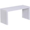 Relaxdays Panca bambù, moderna per cucina, corridoio, bagno e camera, HLP: 43x90x33 cm, panca porta scarpe, bianca