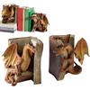 FMXYMC Fermalibri vintage gotico a forma di drago - 1 paio di reggilibri medievali decorativi per mensole