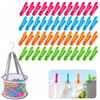 Carehabi 60 Mollette per Bucato con Sacchetto, 4 Colori