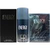 FEI FAN SET ENERGY Pour Homme, Fragranza Maschile Con Un Mix Di Note Floreali e Legnose: Eau De Toilette 100ml + Deodorante Spray 150ml + After Shave 100ml