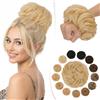 SEGO Pro 45G Chignon Finto per Capelli Veri Umani #613 Biondo Chiarissimo Elastici Chignon Finti Folto Ondulato Extension Capelli Naturale Coda di Cavallo Spessi Updo (45g)