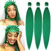 YDDM Capelli Per Treccine Africane Verde Extension Treccine Texture Yaki Easy Install per Principianti 20 Pollici 3 Pezzi Capelli Leggeri e Naturali per Box Braids, Twist e Crochet
