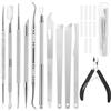 kayqbonke Set di unghie incarnite, set per pedicure in acciaio inossidabile, set professionale per la cura dei piedi, set per pedicure, cura dei piedi con 1 pinza a becco di falco e 10 correzione dell'unghia