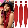YDDM Capelli Per Treccine Africane Rosso Extension Treccine Texture Yaki Easy Install per Principianti 26 Pollici 3 Pezzi Capelli Leggeri e Naturali per Box Braids, Twist e Crochet