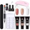 Generic Set gel per unghie con lampada top coat base smalto LED Art Start Kit strumenti manicure strumento salone