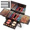 CHARMCODE Set da trucco da donna con specchio, 190 colori, set regalo con ombretto, viso, rossore, sopracciglia, correttore, eyeliner
