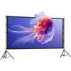 HOMCOM Telo per Proiettore 120" 16:9 HD 4K/8K, Angolo di Visione 160°, Doppia Facciata e Treppiedi Pieghevoli, Bianco | Aosom Italy