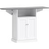 HOMCOM Mobile Asse da Stiro e Mobile da Stiro Pieghevole, 131x37x88.5 cm, Bianco | Aosom Italy