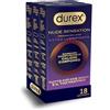 Durex Nude Sensation Extra Lube, Preservativi Ultra Sottili, Extra Lubrificati, 18 Profillatici