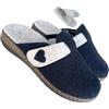 new confort ciabatte donna calde invernali pantofole sabot LOVELY in feltro calzata regolabile a strappo plantare estraibile