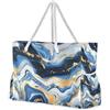 Mnsruu Borsa a tracolla da spiaggia da donna in marmo blu oro bianco grande borsa a tracolla da spiaggia borse da piscina, Multicolore 64, Taglia unica