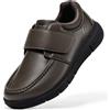FitVille Scarpe Casual Uomo Pianta Larga Microfibra Strappo | Mocassini comode microfibra, pianta larga, strappo, scarpe da camminata per lunghe ore in piedi
