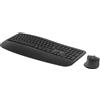 Logitech Signature Comfort Plus Combo MK880 per uso professionale, wireless, USB + Bluetooth, tasti a membrana, layout QWERTZ, colore grigio, include un mouse