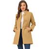Allegra K Coat Caban Donna | Caldo peacoat casual, versatile abbigliamento quotidiano da ufficio, vestibilità ampia e rilassata, elegante dettaglio