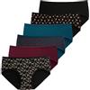 INNERSY 6 Mutandine semplici a Vita Bassa in Morbido Cotone Intimo da Donna | 100% cotone, slip basic da donna, vita media, biancheria intima sportiva da donna, comode mutandine da donna, senza etichetta