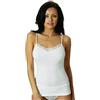 Nottingham 3 Pezzi Canottiera Donna Spalla Stretta VS4311W con Inserti in Pizzo in Cotone (Bianco, 5/XL)