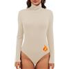Joyshaper Donna Body a Collo Alto Maniche Lunghe Bodysuit Casual Elegante Bluse Camicie Maglietta Intima
