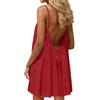 Generic Cami Senza Schienale Abiti per Le Donne Cami Lounge Dress 2026 Backless Tinta Unita Senza Maniche House Dress Lungo con Cravatta Posteriore