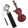 Generic Portachiavi in pelle PU a Forma di Violino, Elegante e Vintage, per gli Amanti della musica. (WINE RED)