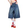 Celanisai Jorts - Jeans corti da donna, unisex, Y2K, larghi in denim, bermuda a vita media bassa, vintage, casual, sottili, stile hip hop, streetwear