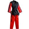 Volere è potere Set di Uniforme Taekwondo Gi Dobok - Uniforme Standard Taekwondo TKD con Cintura, Rosso-nero., 120 cm
