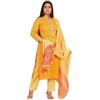 IMTRA FASHION Da Donna Puro Cotone Dritto Kurta Pantaloni Impostato con Dupatta (Giallo-XX-Large)