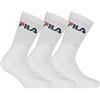 Fila 9 Coppia Calzini, Spugna Calzini da tennis con logo colorato, Unisex (3x pacco da 3) - bianco, 39-42 (6-8 UK)
