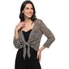 creazioni unique Cardigan Donna Primaverile Estivo Cardigan Donna Elegante in Rete di Viscosa Termica con Essenza di Fiore di Ciliegio (Brown Terra)