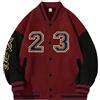 Celanisai Giacca da baseball da uomo college Sweat Jakce con ricamo New York, giacca bomber da uomo, slim fit, giacca da pilota, casual, alla moda, stile retrò, streetwear, Z16 rosso, M