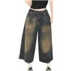 Celanisai Jorts - Jeans corti da donna, unisex, Y2K, larghi in denim, bermuda a vita media bassa, vintage, casual, sottili, stile hip hop, streetwear