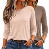 Zeagoo Maglietta Donna Manica Lunga Basic Girocollo Maglia Autunno Inverno | Maglietta intima morbide, per tutti i Giorni, Ufficio, Tempo libero, Confezione da 1 o 2 pezzi