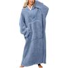 JENJON Felpa Coperta Oversize con Maniche e Cappuccio per Donna e Uomo Extra Long Flannel Hoodie Super Morbid Taglia Unica