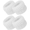 QUARKZMAN 4 Pezzi Fascette per Lavaggio Viso in Microfibra Bianco
