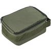 ZDETGU Borsa Porta Attrezzatura da Pesca a 4 Strati con Scomparti, | Doppia custodia portatile portatile, materiale in tessuto, per ganci per esche, accessori per strumenti, design compatto