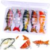 Yukunuk Esche Per Bass 10 Pezzi Realistici di Facile Cattura con Scatola Porta Ami