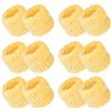 QUARKZMAN 12 Pezzi Fascette per Lavaggio Viso Microfibra Cuscino Giallo