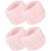 QUARKZMAN Fasce per Lavaggio Viso 4 Pezzi Microfibra Rosa Chiaro