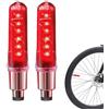 shjxi Luce Valvola della Bicicletta 2 Pezzi Lampade Colorate con Sensore di