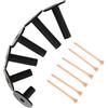SEWOART Set di Tee da Golf con Picchetti di Legno 6 Pezzi in Gomma Nera | Altezze 35 54 65 70 75 83mm, Antiscivolo, Resistente al Meteo